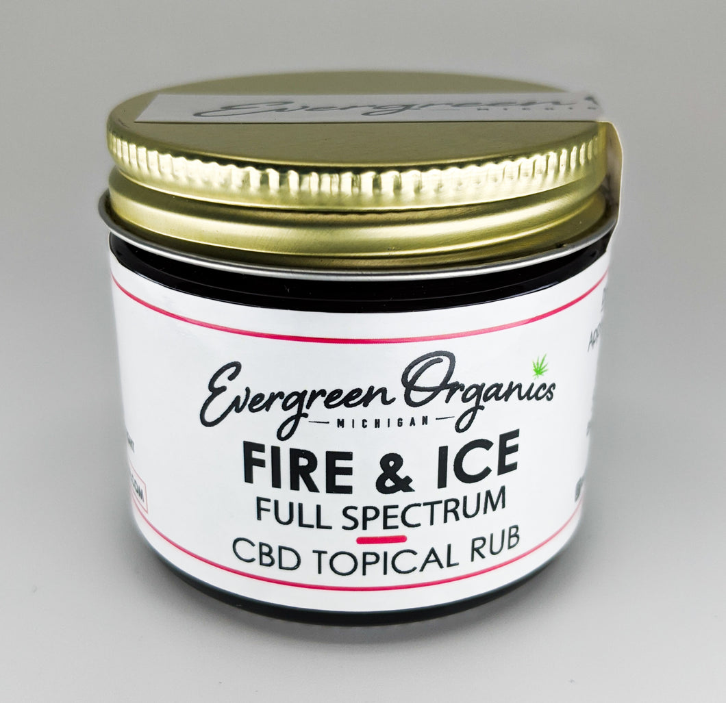 500mg Full Spectrum Fire & Ice Topical Cream (Cayenne & Menthol)