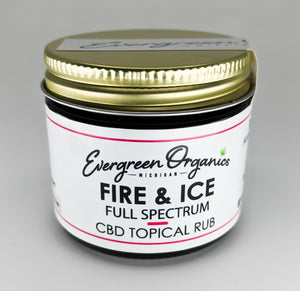 1000mg Full Spectrum Fire & Ice Topical Cream (Cayenne & Menthol)